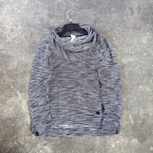 Bench Sweater Womens M Gray Cowl Neck Fall Preppy Streetwear Retro Y2K